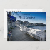 Die Außenbänke Boardwalk North Carolina USA Postkarte (Vorne/Hinten)