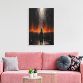 Die Außenwelt: Dramatisch Abstrakte Kunst Leinwanddruck (Insitu (Wohnzimmer))