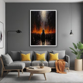 Die Außenwelt: Dramatisch Abstrakte Kunst Poster