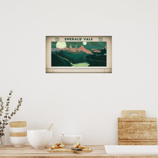 Die äußere Welt Smaragdwald Vale Poster (Küche)