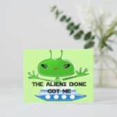Die Außerirdischen Got mir Postkarte (Stehend Vorderseite)