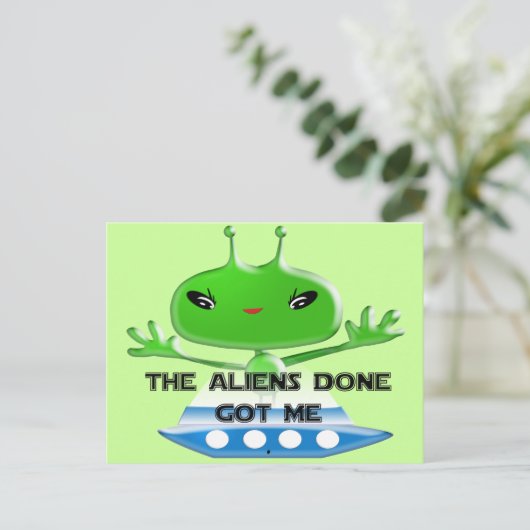 Die Außerirdischen Got mir Postkarte (Stehend Vorderseite)