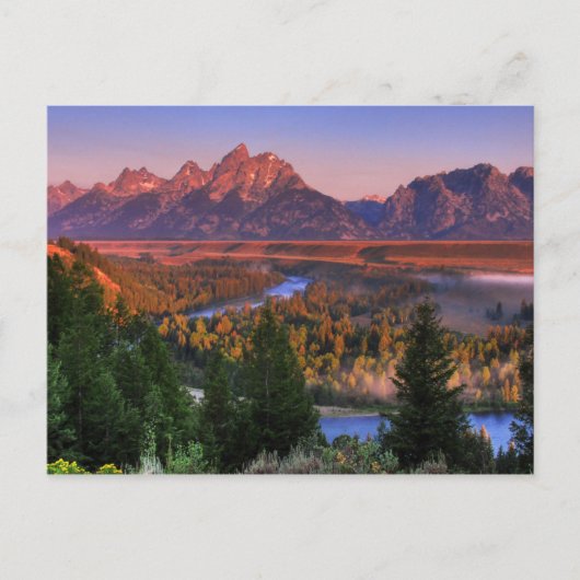 Die Aussicht am Morgen Postkarte (Vorderseite)