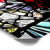 Die Aussicht auf das Glasfenster von Jesus Poster (Ecke)