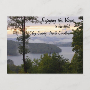 Die Aussicht auf den Clay Landkreis North Carolina Postkarte