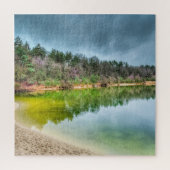 Die Aussicht auf den See im Herbst frei Puzzle (Vertikal)