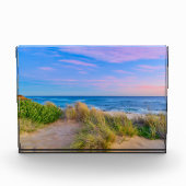 Die Aussicht auf den Strand Fotoblock (Vorderseite)