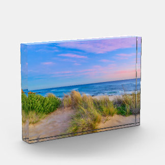 Die Aussicht auf den Strand Fotoblock