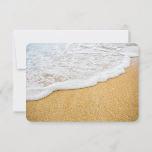 Die Aussicht auf den Strand. Ideale Karten (Rückseite)