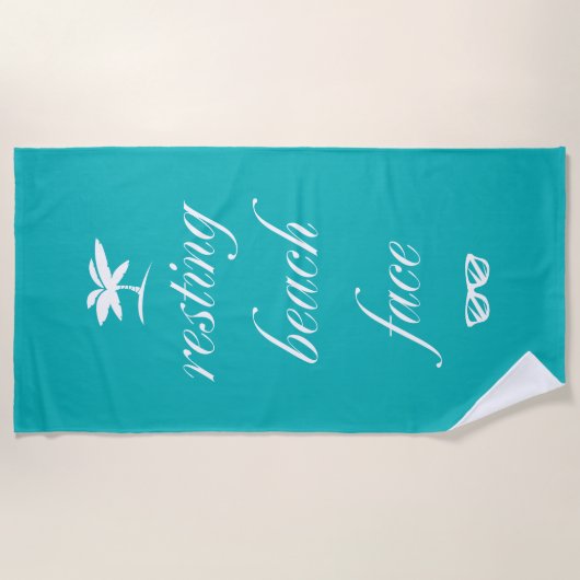 Die Aussicht auf den Strand Strandtuch (Vorderseite)
