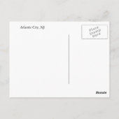 Die Aussicht auf die atlantische Stadt Postkarte (Rückseite)