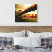 Die Aussicht auf die Brücke von Manhattan von der Leinwanddruck (Insitu (Schlafzimmer))