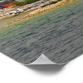 Die Aussicht auf die Light Station Round Island. Poster (Ecke)