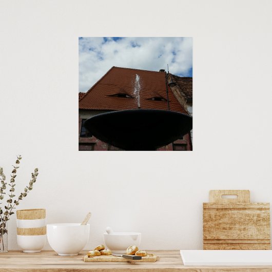 Die Aussicht auf die Stadt Poster (Küche)