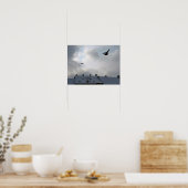 Die Aussicht auf die Stadt Poster (Küche)
