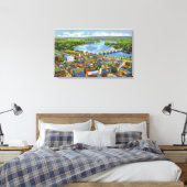 Die Aussicht auf die Stadt und den Connecticut Leinwanddruck (Insitu (Schlafzimmer))