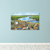 Die Aussicht auf die Stadt und den Connecticut Leinwanddruck (Insitu (Holzboden))