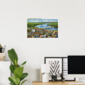 Die Aussicht auf die Stadt und den Connecticut Poster (Heimbüro)