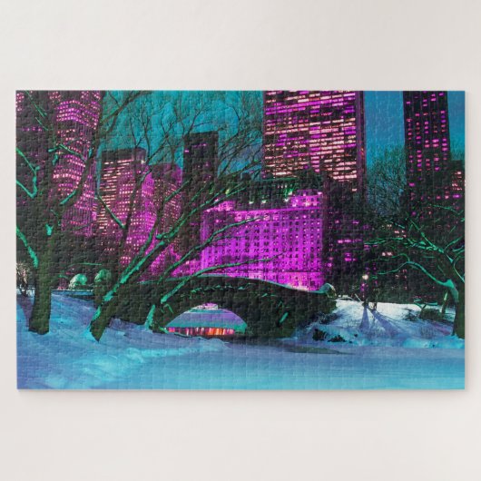 Die Aussicht auf die Stadt vom zentralen Park aus Puzzle (Horizontal)