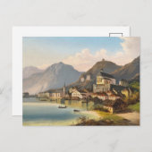 Die Aussicht auf Hallstatt | Johann Wilhelm Jankow Postkarte (Vorne/Hinten)