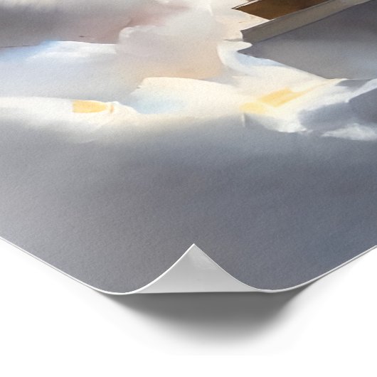 Die Aussicht auf Jesus Poster (Ecke)