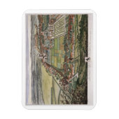 Die Aussicht auf Nottingham aus dem Osten graviert Magnet (Vertikal)