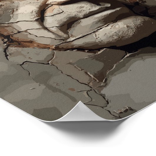 Die Aussicht aus dem alten Plaster-Portrait Poster (Ecke)