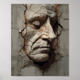 Die Aussicht aus dem alten Plaster-Portrait Poster