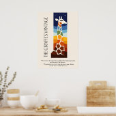 Die Aussicht der Giraffe Kunst Poster (Küche)