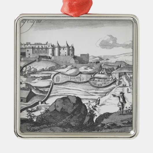 Die Aussicht des Sterlingschlosses Silbernes Ornament (Vorne)