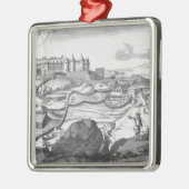 Die Aussicht des Sterlingschlosses Silbernes Ornament (Links)