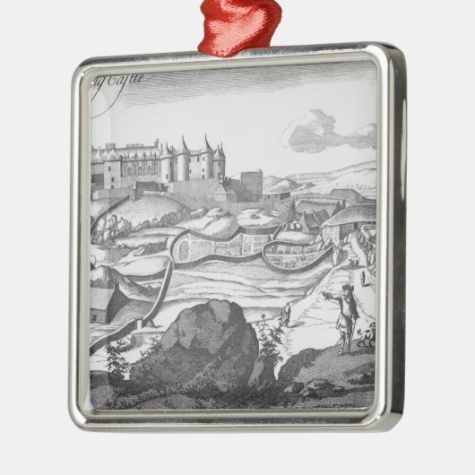 Die Aussicht des Sterlingschlosses Silbernes Ornament (Links)