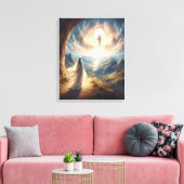 Die Aussicht erfüllte sich über das Himmelstor Leinwanddruck (Insitu (Wohnzimmer))