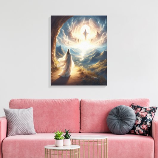 Die Aussicht erfüllte sich über das Himmelstor Leinwanddruck (Insitu (Wohnzimmer))