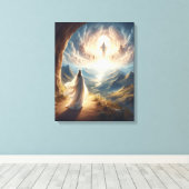 Die Aussicht erfüllte sich über das Himmelstor Leinwanddruck (Insitu (Holzboden))