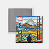 Die Aussicht genießen Magnet (Vorderseite/Rückseite)
