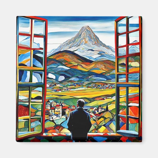 Die Aussicht genießen Magnet (Vorne)
