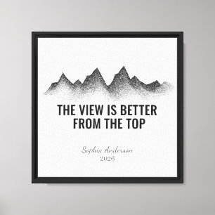 Die Aussicht ist besser von oben I Personalisiert Leinwanddruck