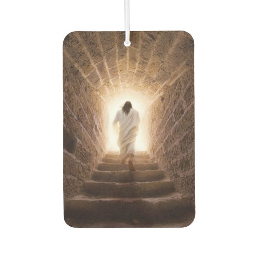 Die Aussicht - Jesus geht ins Licht Autolufterfrischer (Vorderseite)