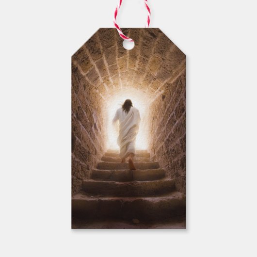 Die Aussicht - Jesus geht ins Licht Geschenkanhänger (Vorderseite)
