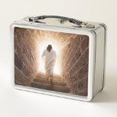 Die Aussicht - Jesus geht ins Licht Metall Brotdose (Rückseite)