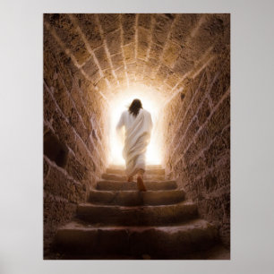 Die Aussicht - Jesus geht ins Licht Poster