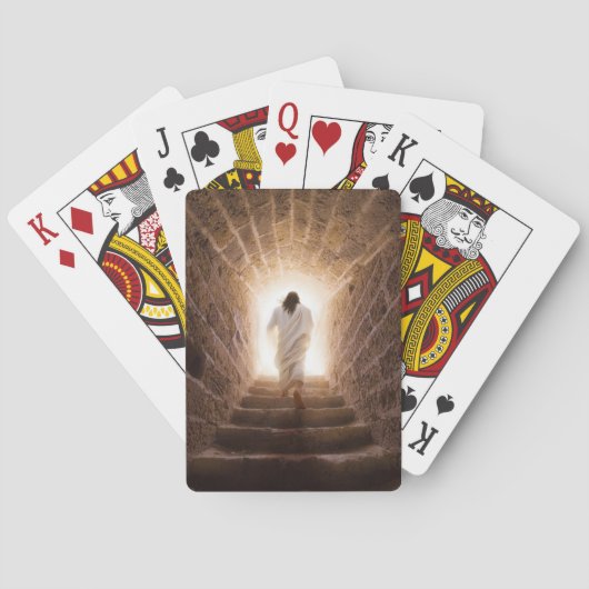 Die Aussicht - Jesus geht ins Licht Spielkarten (Rückseite)