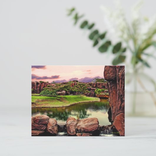 Die Aussicht Postkarte (Stehend Vorderseite)