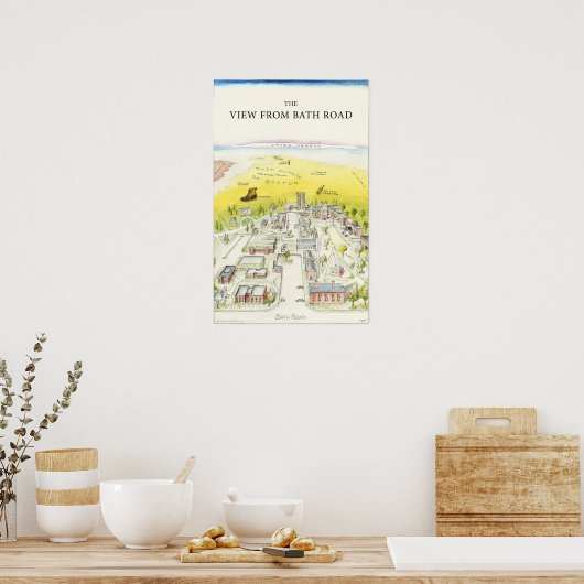 Die Aussicht von der Badestraße Poster (Küche)