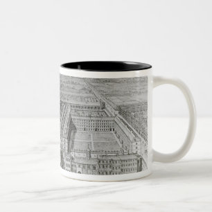 Die Aussicht von Grau-Gasthaus, 1720 Zweifarbige Tasse