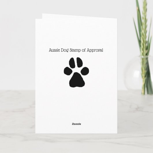 Die Aussie Dog Birthday Card A1 Karte (Rückseite)
