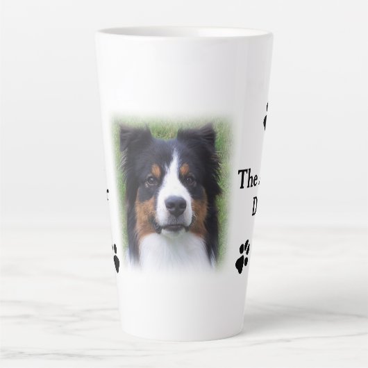 Die Aussie Hund Latte-Tasse Milchtasse (Vorderseite)