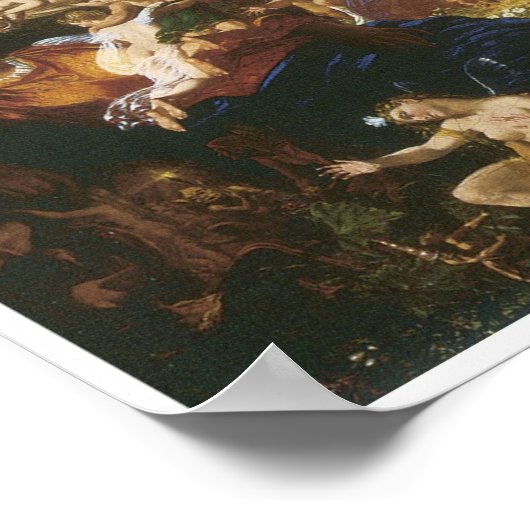 Die Aussöhnung von Oberon und Titania, 1847 Poster (Ecke)