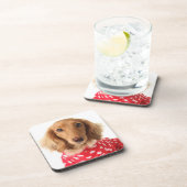 Die Ausstattung Dackel-Welpetragenden Valentines Getränkeuntersetzer (Rechte Seite)